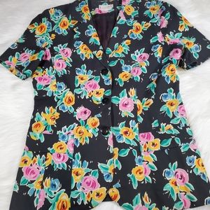 David Warren blouse size 12 floral
